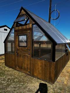10x12 Greenhouse with Oxford Brown Stain & Black Trim gallery 2