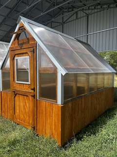 8x12 Greenhouse with Cedar Stain gallery 1