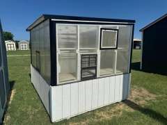 8x10 Single Slope Greenhouse with White Paint gallery 2