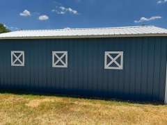 20x30x9 Loafing Shed All Vertical with Roll-up Doors gallery 4