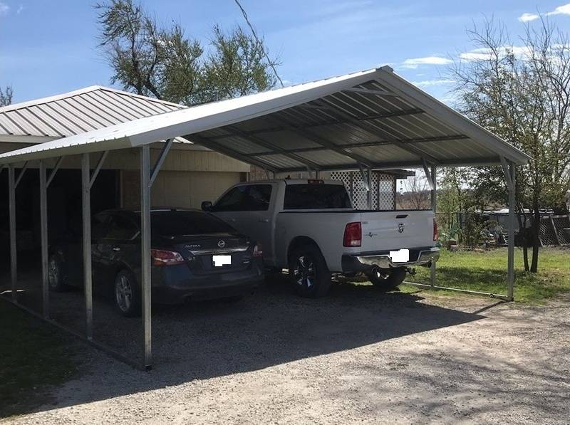 20x20x7 Carport with Vertical Roof