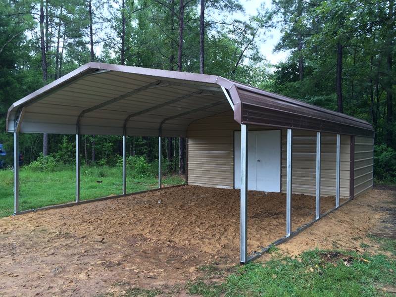 20x30x6 Combo with Regular Roof and 10' Storage