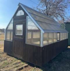 10x16 Greenhouse with Oxford Brown Stain gallery 1