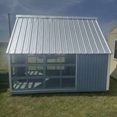 10x12 Chicken Coop with Blue Paint gallery 2