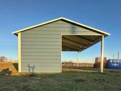 18x20x8 Loafing Shed with No Middle Post gallery 1