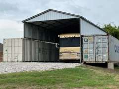 20x50x14 All Vertical RV Cover Partially Enclosed gallery 2