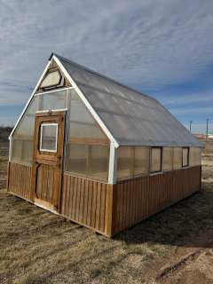 12x16 Greenhouse with Cedar Stain gallery 1