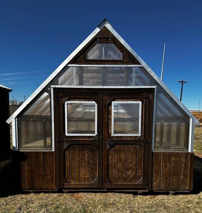 12x20 Greenhouse with Oxford Brown Stain