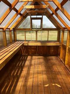 8x12 Greenhouse with Cedar Stain gallery 3