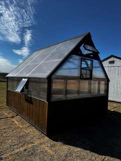 10x12 Greenhouse with Oxford Brown Stain & Black Trim gallery 3