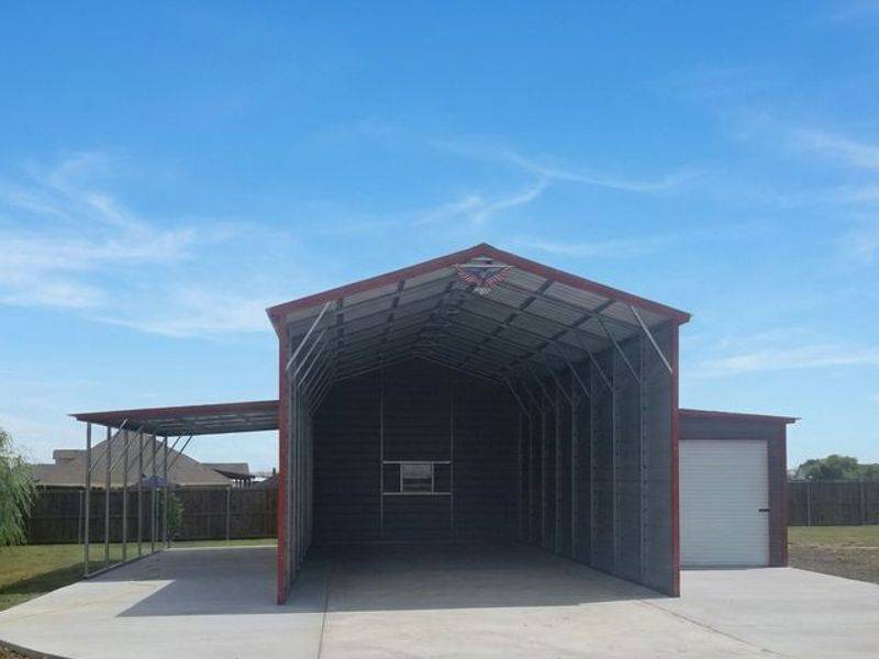18x40x13 RV Cover with Porch and Lean-to