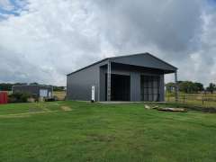 40x60x16 Clear-Span with front porch gallery 1