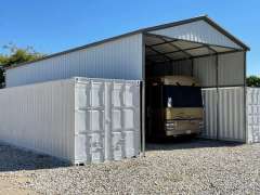 20x50x14 All Vertical RV Cover Partially Enclosed gallery 1