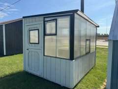 8x10 Single Slope Greenhouse with White Paint gallery 1