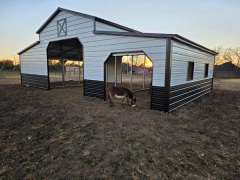 42x25x12/8 Barn with Loafing Shed gallery 5