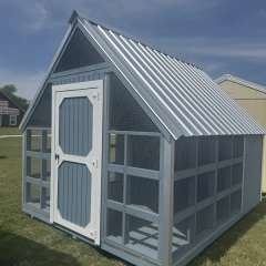 10x12 Chicken Coop with Blue Paint gallery 1