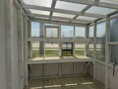 8x10 Single Slope Greenhouse with White Paint gallery 4