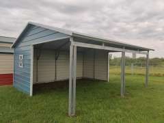 20x20x8 Loafing Shed Display Model with Horizontal Roof gallery 1