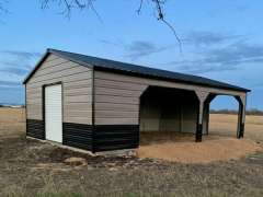 20x30x8 Custom Loafing Shed With Feed Room gallery 1