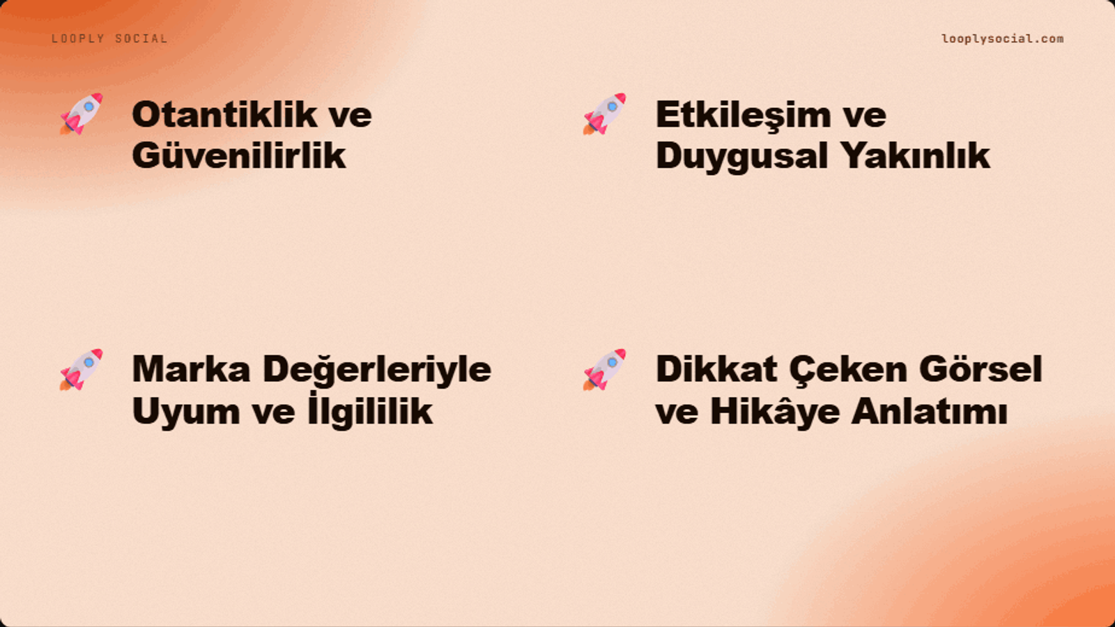 Yüksek dönüşümlü UGC içeriğinin dört kriteri: otantiklik ve güvenilirlik, etkileşim ve duygusal yakınlık, marka değerleriyle uyum, görsel hikâye anlatımı