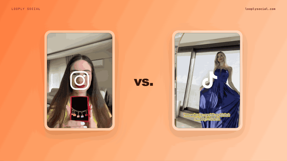 Instagram ve TikTok için üretilen iki UGC videosunun yan yana karşılaştırması