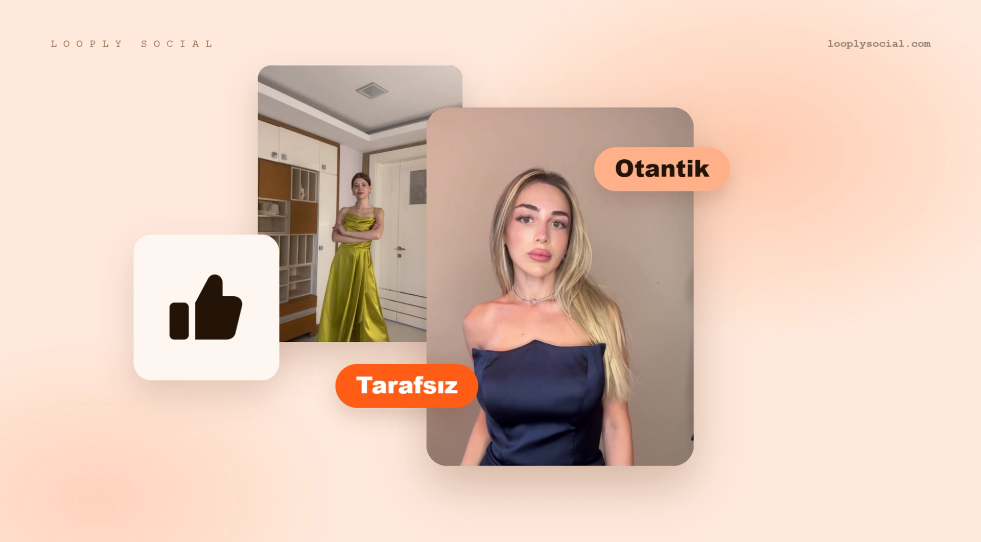 UGC reklamı örneği: içerik üreticilerinin otantik ve tarafsız çekimlerini gösteren Looply Social görseli