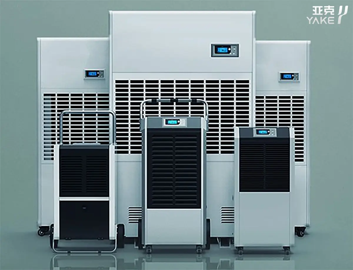 Range of commercial and industrial dehumidifier models.