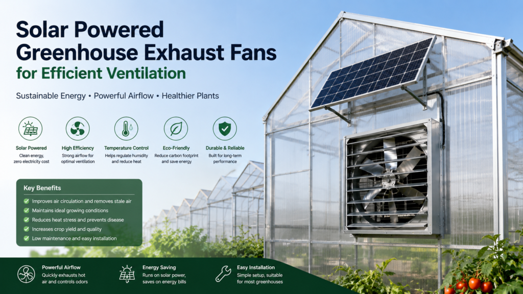 Solar Powered Greenhouse Exhaust Fans for Efficient Ventilation