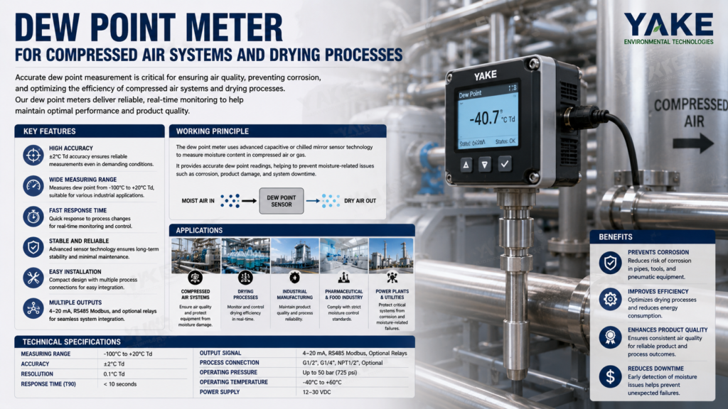 Dew Point Meter for Compressed Air Systems and Drying Processes