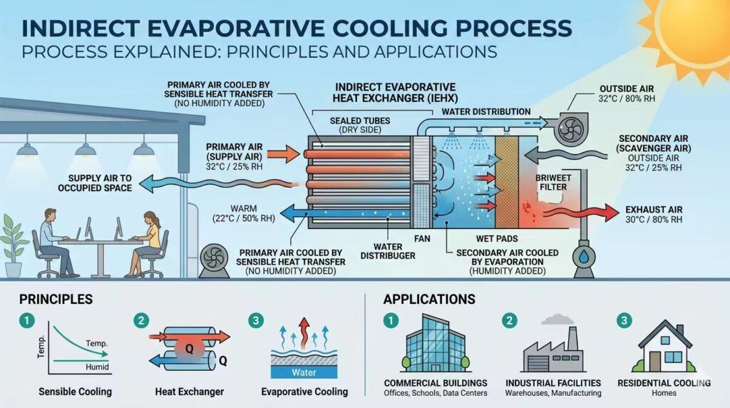 Indirect Evaporative Cooling Process Explained: Principles and Applications