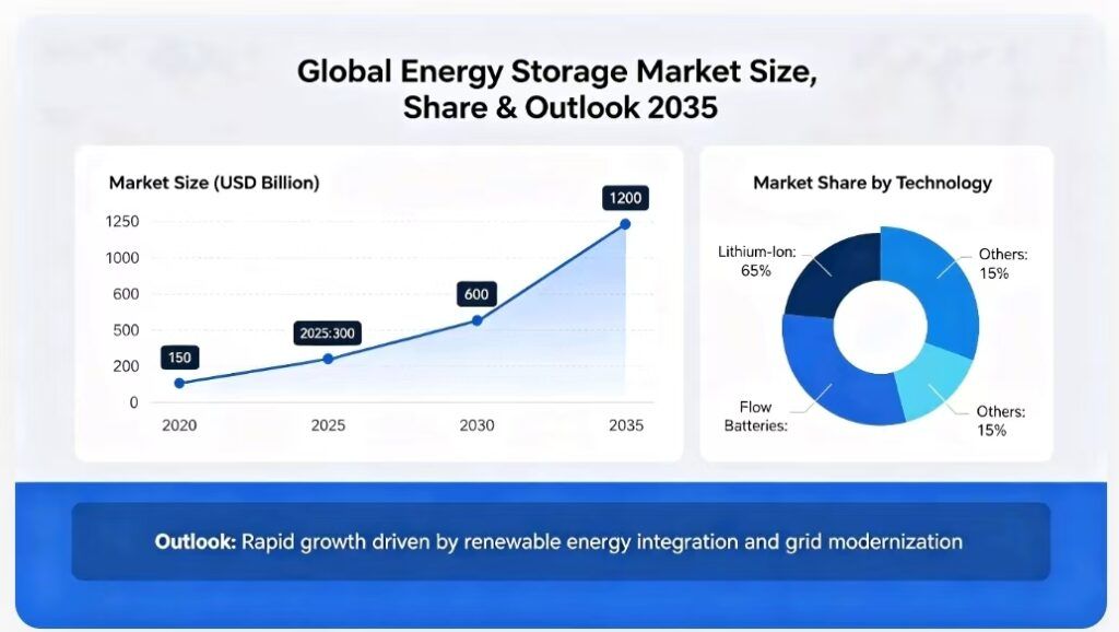 Global Energy Storage Market Size, Share & Outlook 2035