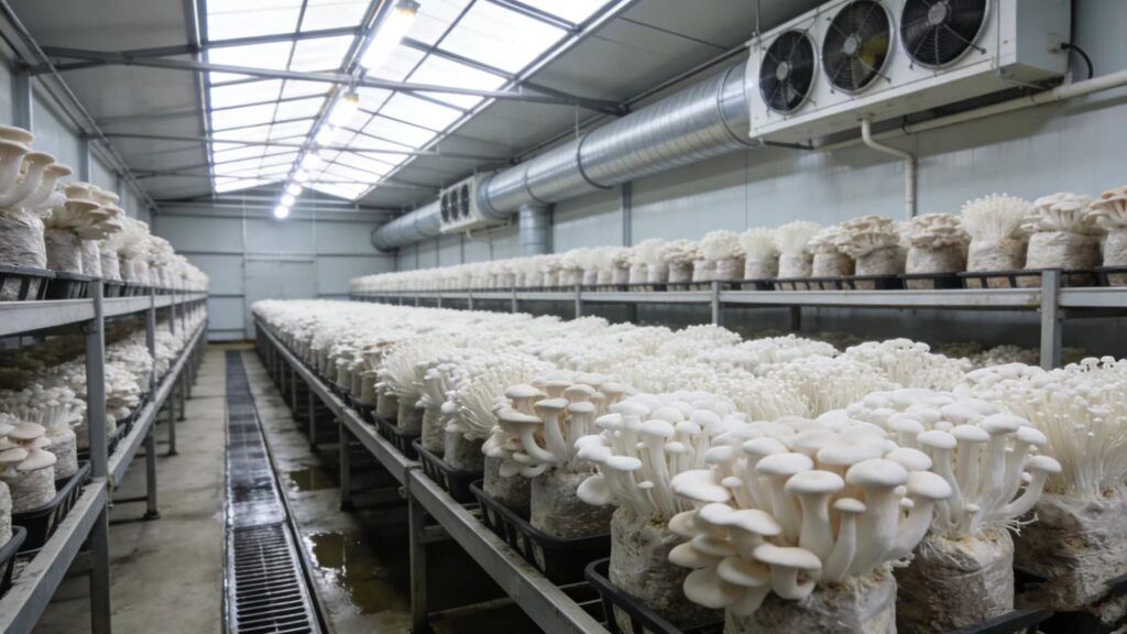 Mushroom Grow Room Benefits from Effective Climate Control