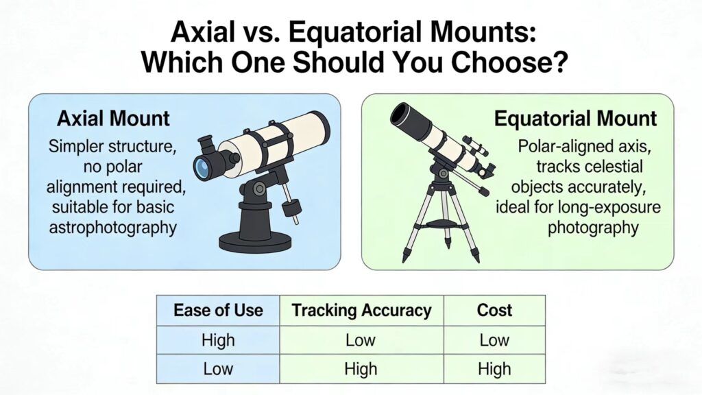 Axial vs. Equatorial Mounts: Which One Should You Choose?