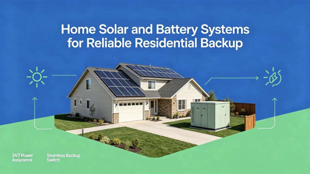 Home Solar and Battery Systems for Reliable Residential Backup