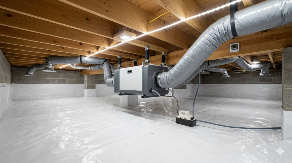 Crawl Space Ducted Dehumidification Systems | Essential for Home Humidity Control