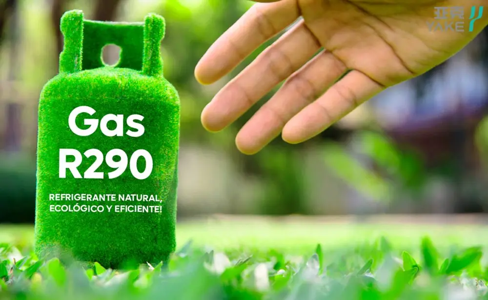 R290 refrigerant cylinder used in dehumidification equipment.