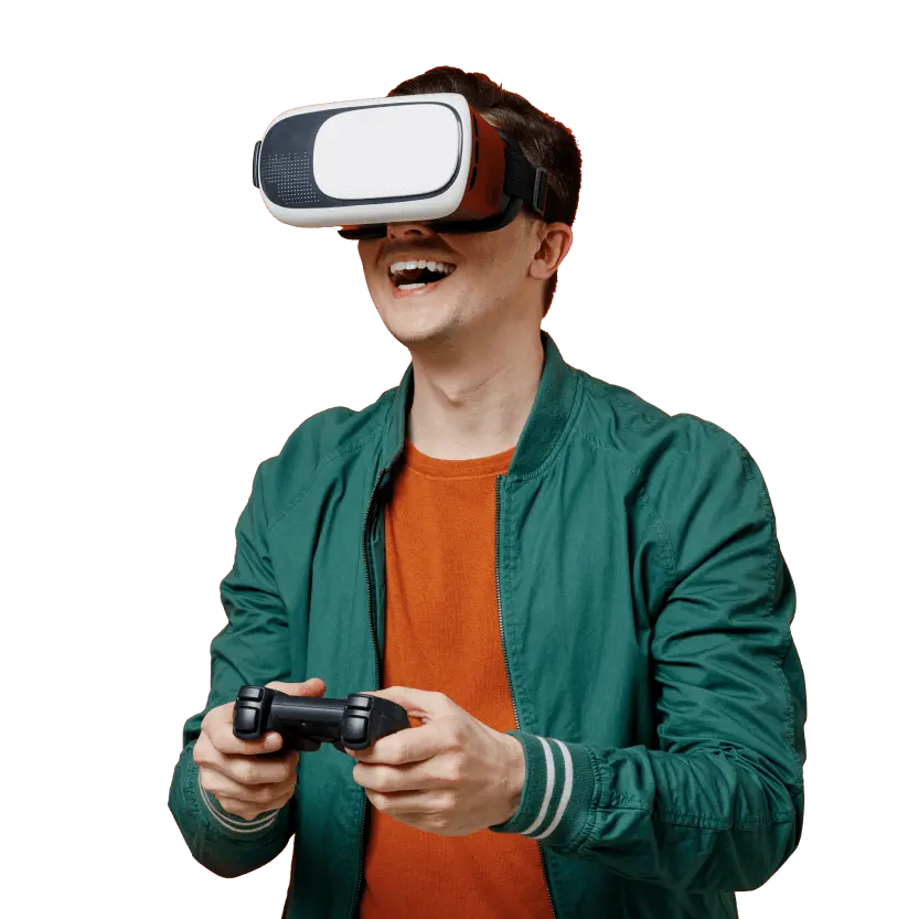 Man playing VR