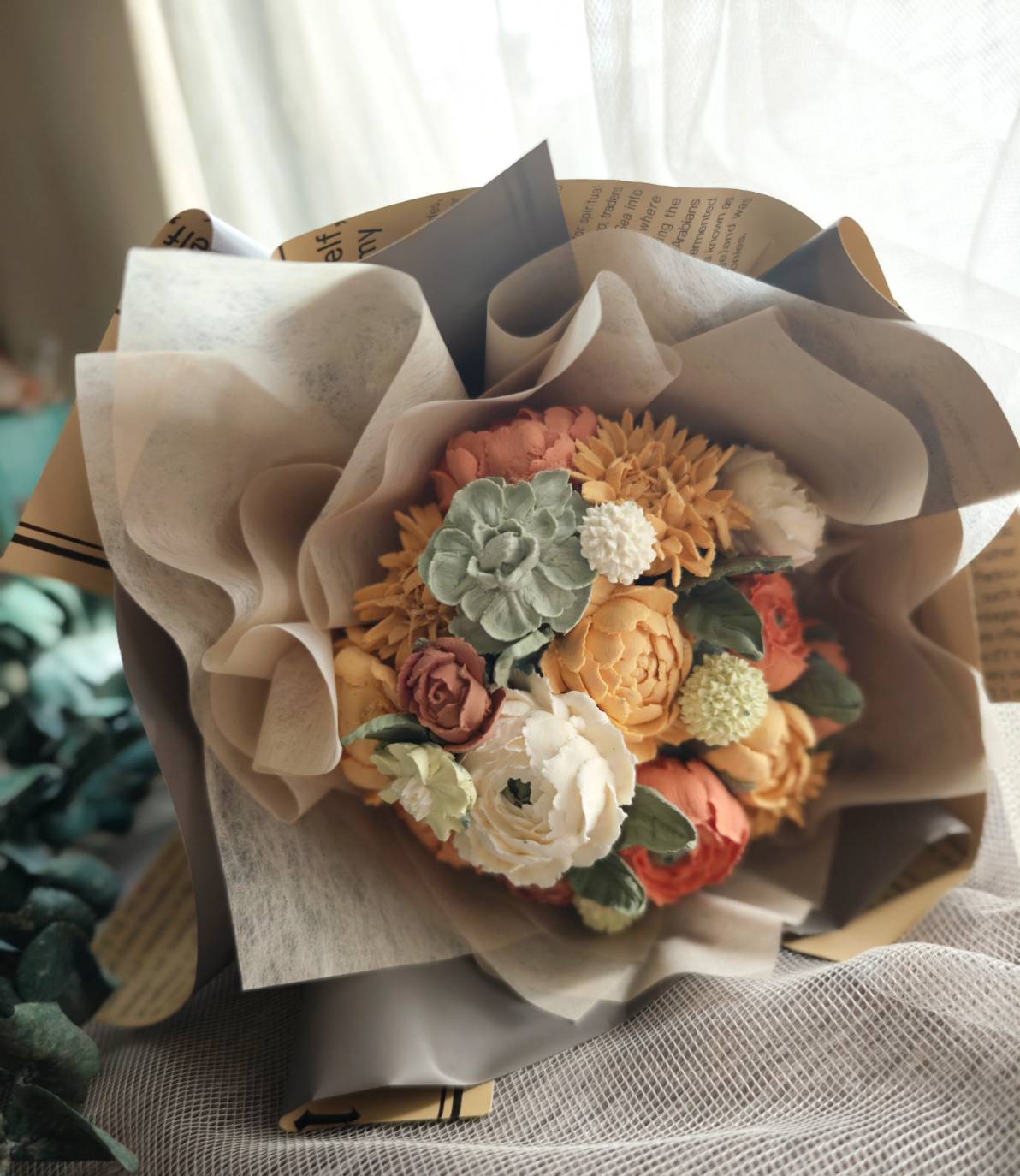 奶油土擠花課 完成品