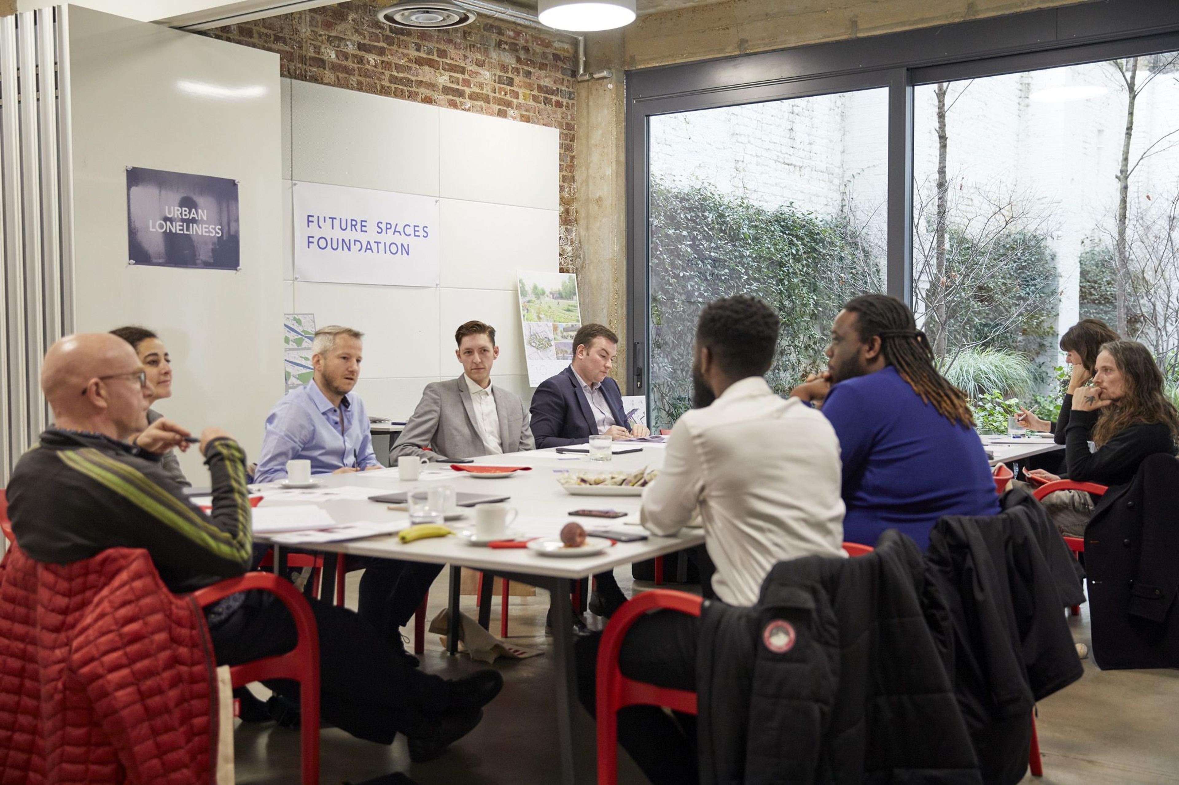 Panellists workshopping ideas for combatting loneliness in the built environment.