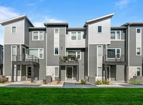 A picture of new townhomes in Denver at Westminster Station 