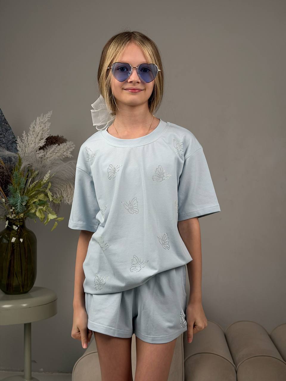 Стильний літній костюм для дівчаток