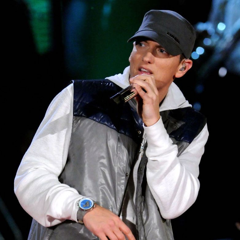 Rapper Eminem onstage during the 2009 MTV Movie Awards