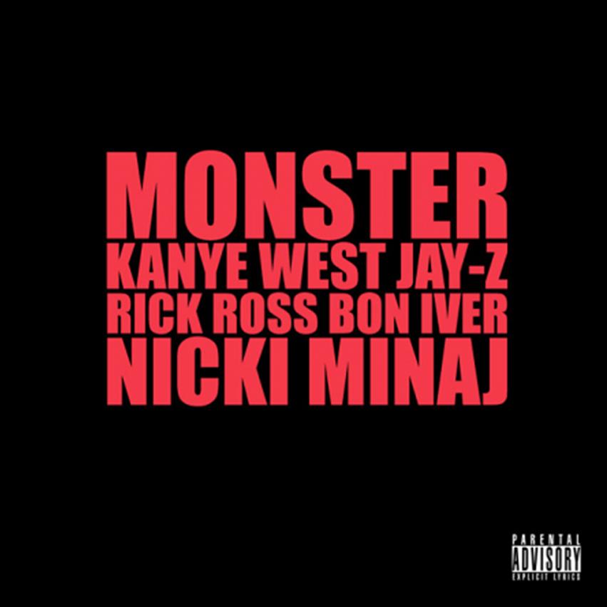 The cover for Kanye West's Monster featuring Bon Iver, Rick Ross, Nicki Minaj & JAY-Z