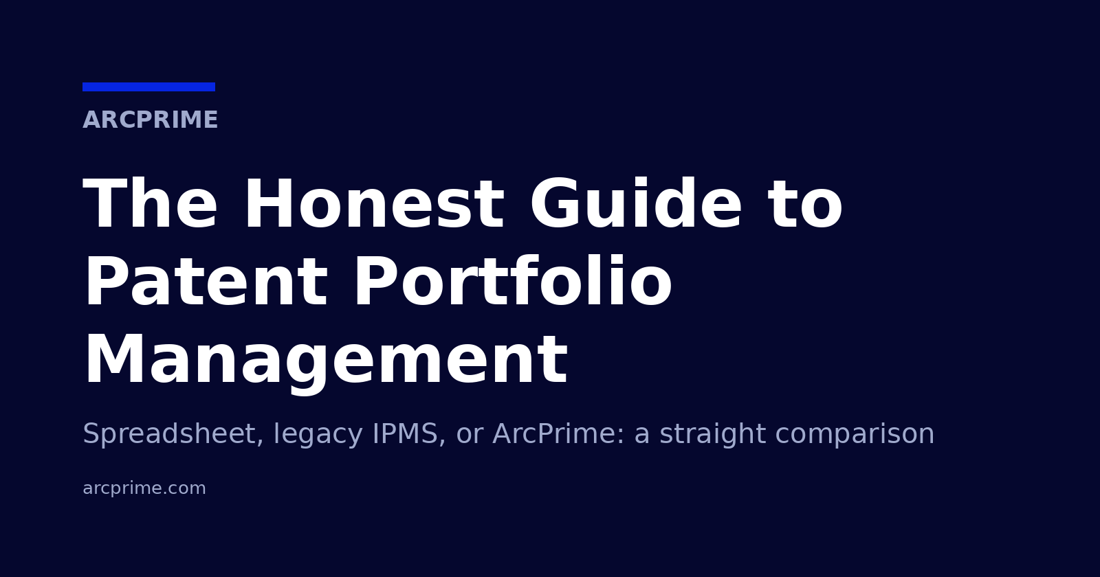 Best IP Management Software vs a Spreadsheet