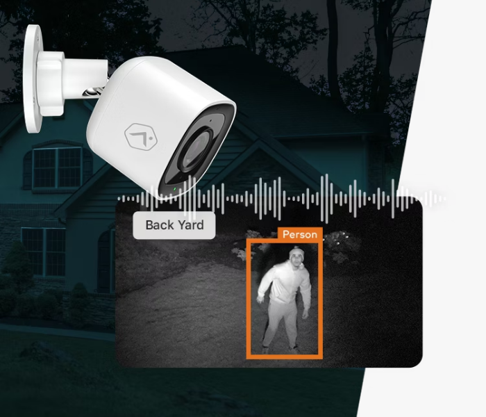 video camera detecting a person