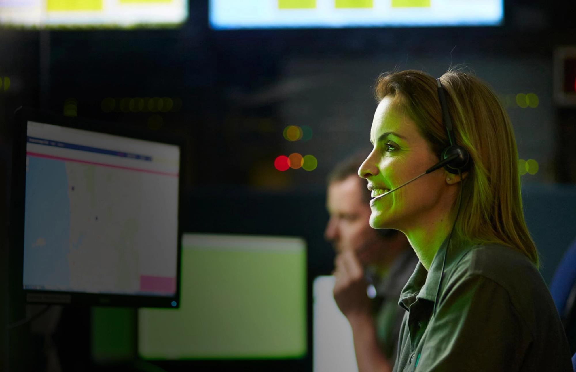 Woman on a call on the computer