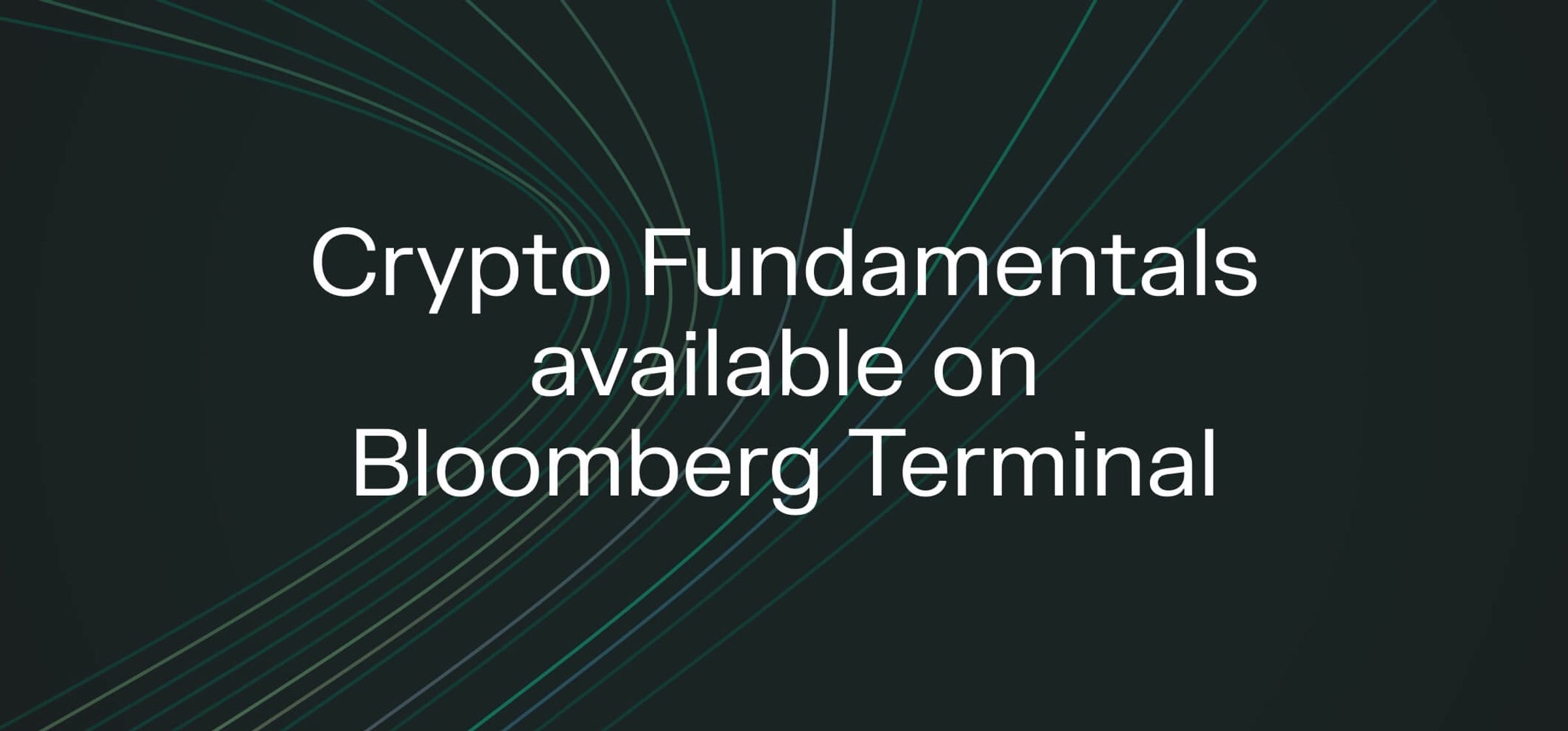 Crypto Fundamentals application launches today on the Bloomberg App Portal