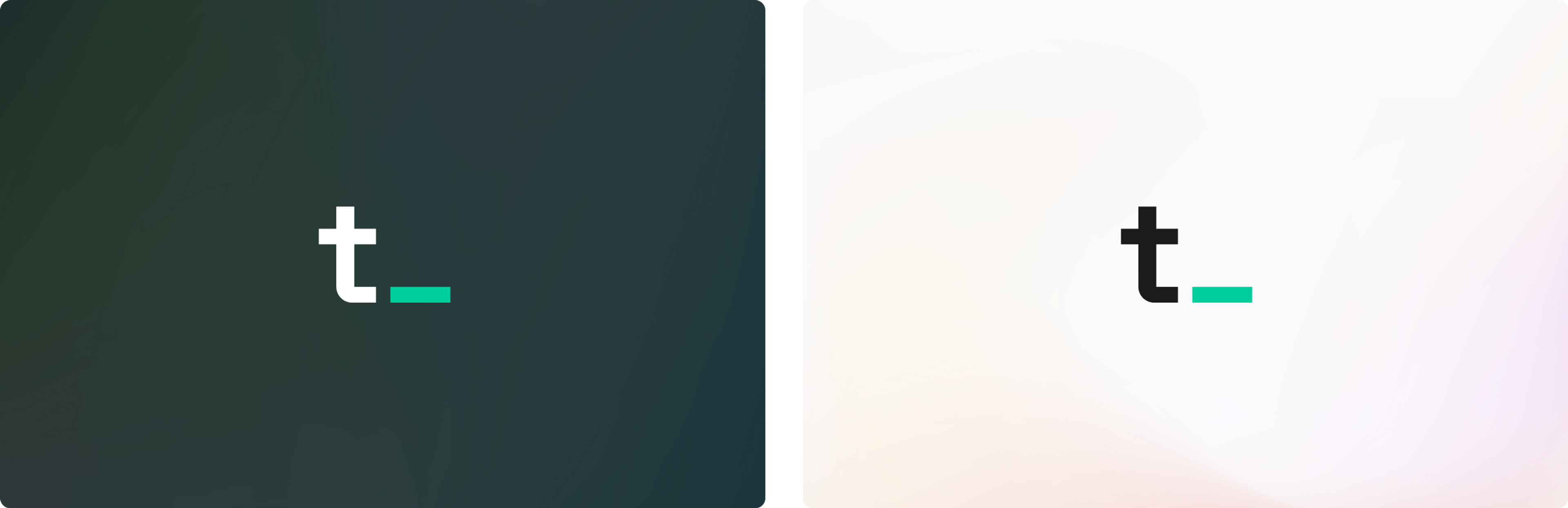 Image of light Token Terminal symbol on dark background and dark Token Terminal symbol on light background