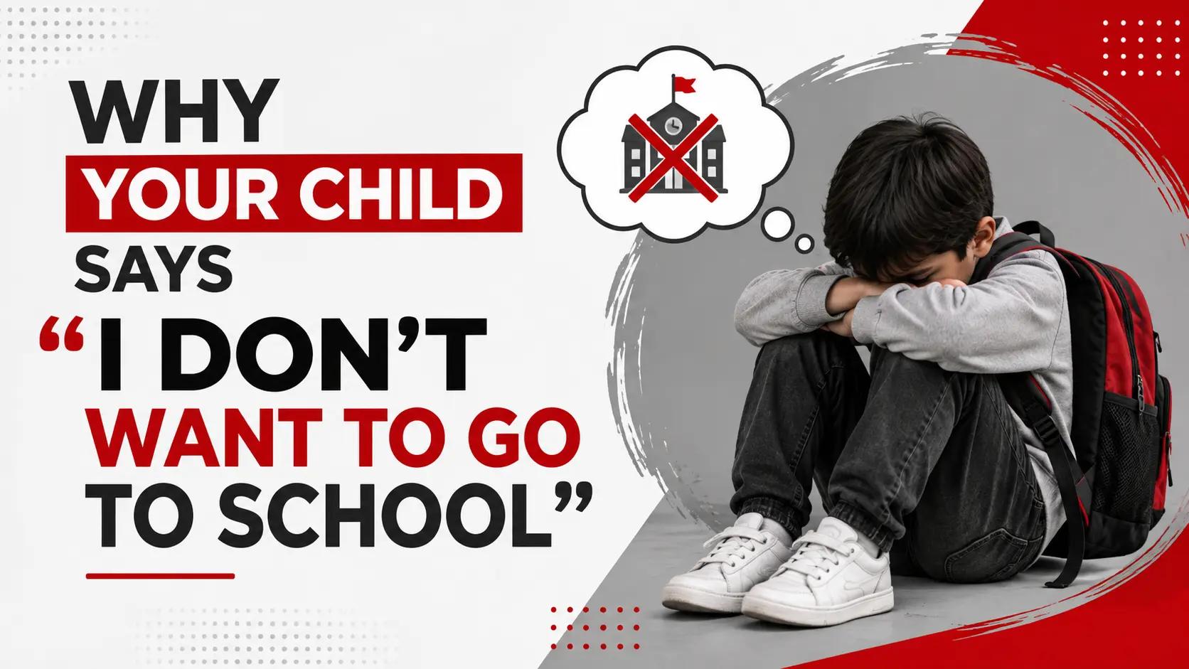 Why Your Child Says "I Don't Want to Go to School"