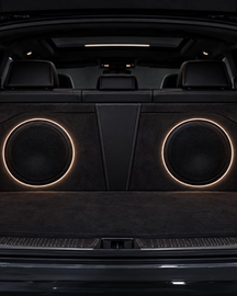 Custom car audio installation and OEM-integrated subwoofers in Houston, Texas